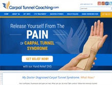 Tablet Screenshot of carpaltunnelcoaching.com